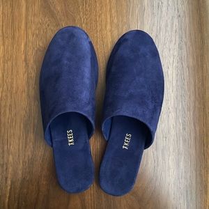 New TKEES Ines Mule Slides in Navy size 8